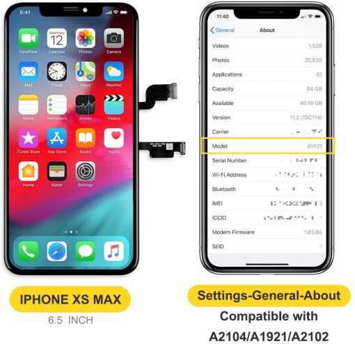 bokman for iPhone XS Max LCD Screen Replacement Parts Display Assembly Front Panel - Imagen 2