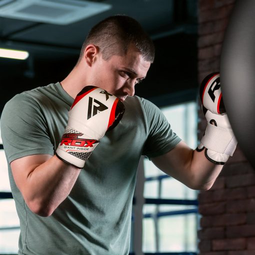 Guantes de boxeo rojos RDX 1R - Imagen 2