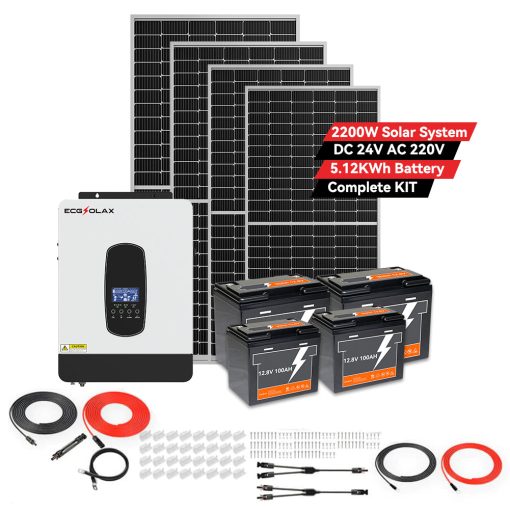 Complete Off-Grid Solar Kit - 2200W 24V - Imagen 2