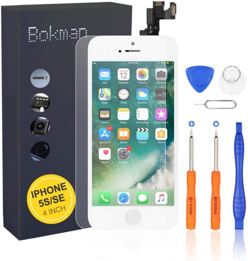bokman for iPhone 5s/SE White Screen Replacement Parts Display Assembly - Imagen 2