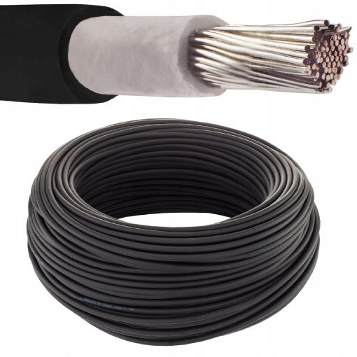 Elecsun Cable solar 6mm 1500V negro (bobina 50m) Cable solar negro de 6mm, 1500V especializado para instalaciones fotovoltaicas (venta enbobina de 50m) - Imagen 2