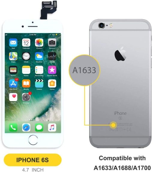 bokman for iPhone 6s White Screen Replacement Parts Full Display Assembly - Imagen 2