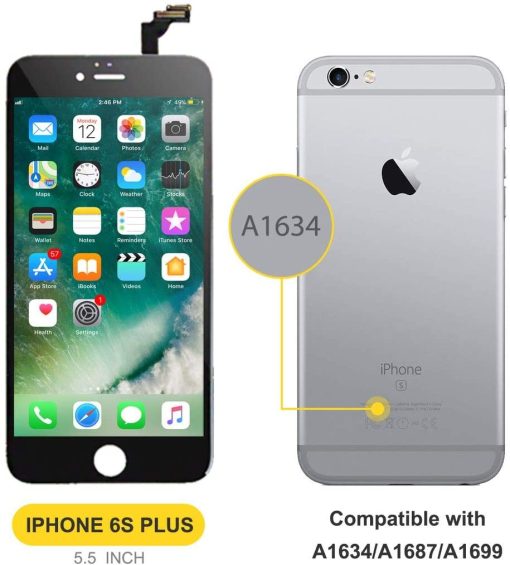 bokman for iPhone 6s Plus Black Screen Replacement Parts Display Assembly - Imagen 2