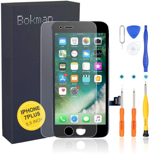 bokman for iPhone 7 Plus Black Screen Replacement Parts Display Assembly - Imagen 2
