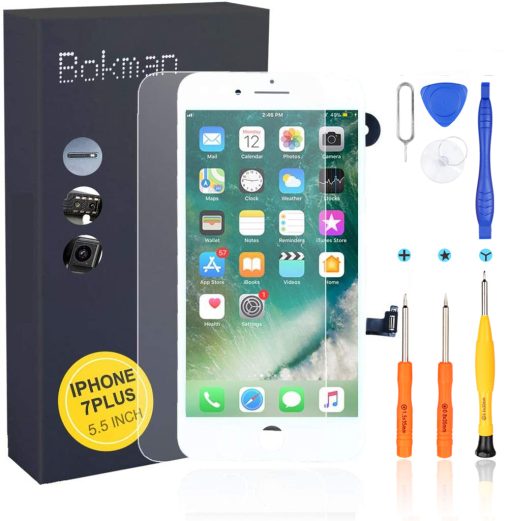 bokman for iPhone 7 Plus White Screen Replacement Parts Full Display Assembly - Imagen 2