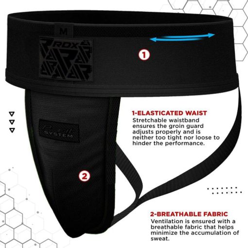 RDX H1 - Protector de ingle con copa de gel, color negro - Imagen 2