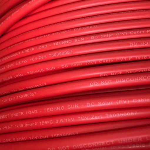 Cable para instalación solar Elecsun de 6mm 1500V rojo (Bobina 100m) - Imagen 2