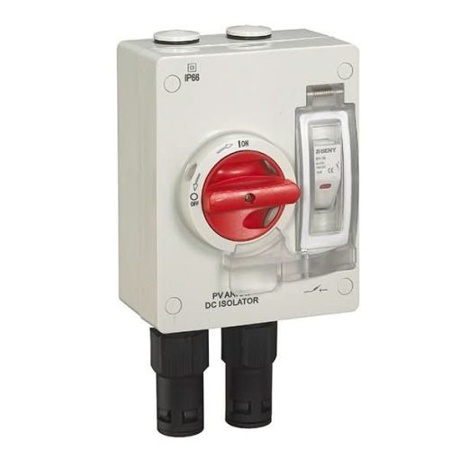 Desconectador con caja IP66 para paneles solares con protección fusible 32A/4 POLOS