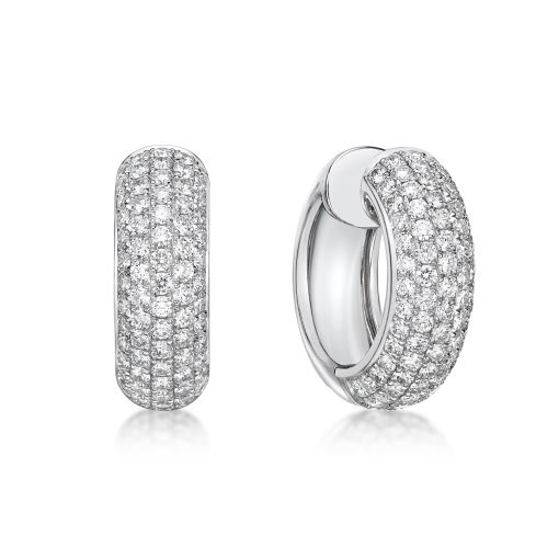 5 row Pave Hoops
