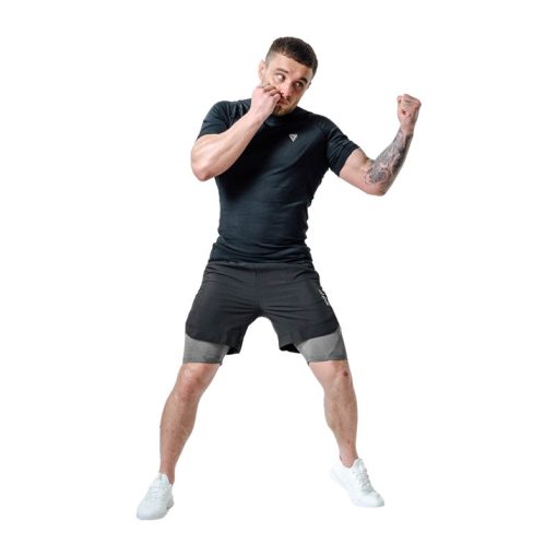 Pantalones cortos de compresión MMA T16 2 en 1 - Imagen 2