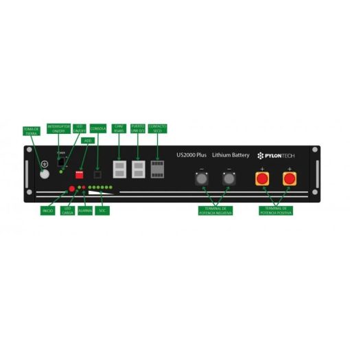 Batería de litio LiFePO4 Pylontech US2000C 2.4kWh - 48V - Imagen 2