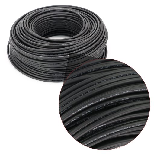 20M 4mm2 Solar Panel Cable 12AWG/65ft TUV Proved - Black - Imagen 2