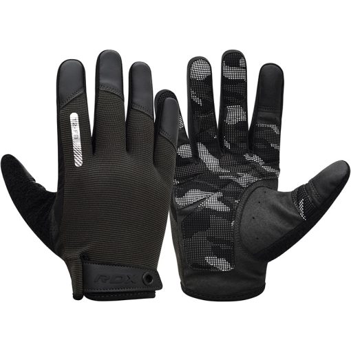 Guantes de gimnasia con dedos completos compatibles con pantallas táctiles RDX T2