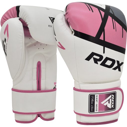 Guantes de boxeo RDX F7 Ego color rosa para mujer - Imagen 2