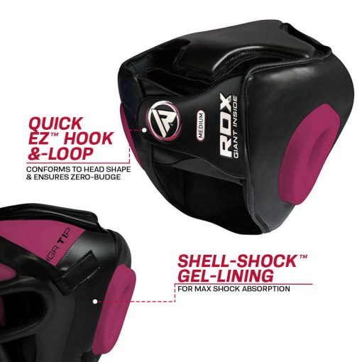 Casco protector con protección facial RDX T1 de color rosa - Imagen 2