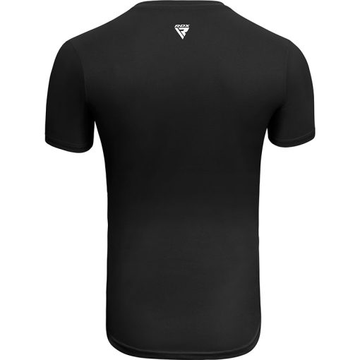 Camiseta deportiva de manga corta RDX T2 negra que absorbe el sudor - Imagen 2