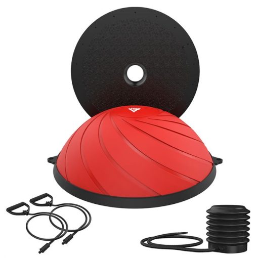 Entrenador de equilibrio de yoga RDX TP con media pelota y tubos de resistencia y bomba de aire