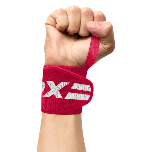 Muñequeras de levantamiento de pesas RDX W2 de color rosa para mujer - Imagen 2