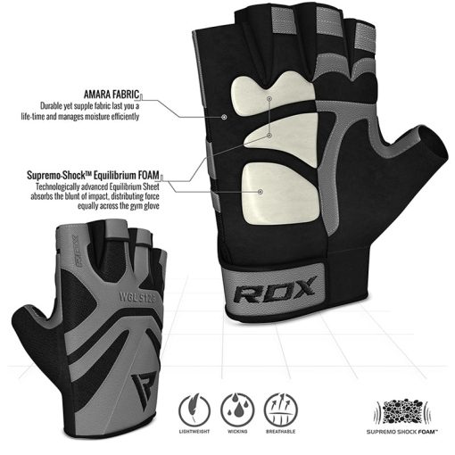 Guantes de entrenamiento físico de cuero RDX S12 - Imagen 2
