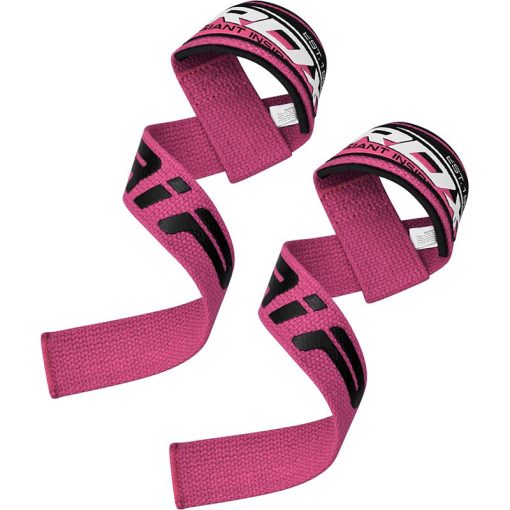 Correas de muñeca para gimnasio RDX W2 de color rosa para mujer